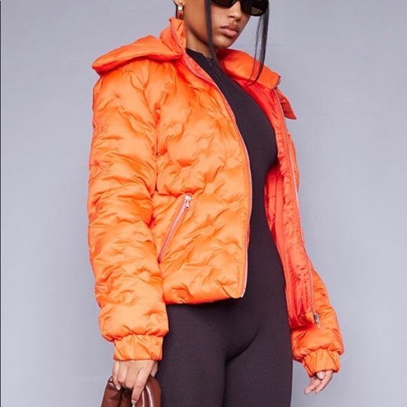 BNWT - Orange Puffer Jacket - Picture 3 of 3